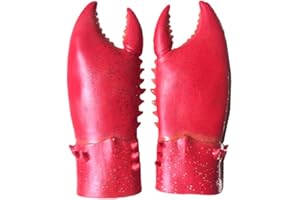 MAGICLULU Krabbenhandschuhe Kostüm Hummerkrallen Handschuhe Lustige Tierhandhandschuhe für Halloween Toy Dress Up Kostümpartyspiel