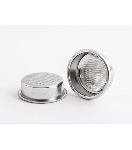 Filterkorb Mit Holzgriff KaloKLU Siebträger 58 Mm Doppelauslauf | Bodenlos Für E61 Maschinen - Mit Holzgriff, Edelstahl E61 Siebträger Edelstahl