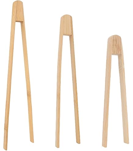 Pinze Magnetiche Per Toast In Bambù – Set Di 2, 22,1 Cm, Naturali Al 100%, Ecologiche E Salvaspazio, Accessorio Da Cucina Moderno Per Pane E Cibo Caldo - 3