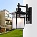 Produktbild European-Style Retro Outdoor Wandleuchte American Corridor Wasserdichte LED Outdoor Innenhof Außenleuchten Verhindern Rost Hohe Helligkeit E27 Lichtquelle Aluminiumlegierung Lampenkörper 110-240 Volt Wechselspannung ( Color : Black )