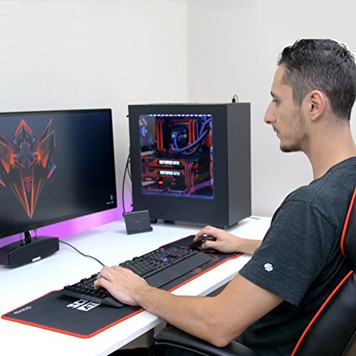 RED DRAGON – EXCO Extra Extended Gaming Mouse Pad , 35 x 12 x 5mm Thick , Large Mouse mat with Smooth Surface and Precise Tracking (Black) (RED) by EXCO - 6