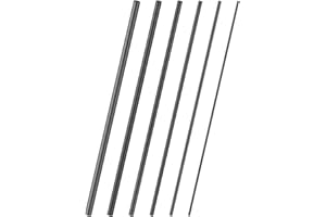 DIYEAH Kit de réparation de Cannes à pêche 6 pièces en Fibre Carbone Canne à pêche en Eau Douce