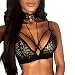 Produktbild Fletion Damen Blumen Spitze Sexy Unterwäsche BH Seamless Büstenhalter BH Lace Bralette Crop Top