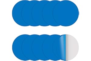 HOLEMZ Reparaturflicken Pool Selbstklebende 10 Stück PVC Pool Patch Vinyl Runden Wasserdicht für Unterwasser Kayak Wasserbett Schwimmbäder Bälle Aufblasbares Boot Blau