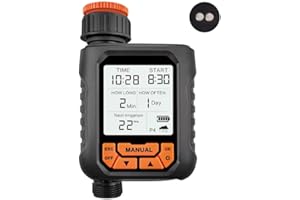 LIVE4 FUTURE L4F - Orologio automatico per irrigazione per giardino, balcone, serra e piante esterne, con programmi settimanali e giornalieri (Large LCD)