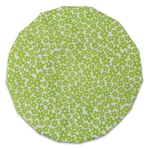 JODA Green and White Flower Shower Cap