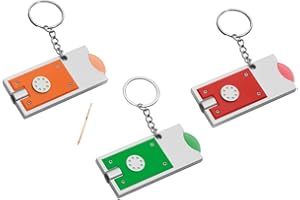 PROMIT PORTACHIAVI MULTIFUNZIONE 15 PZ COLORI ASSORTITI PE125 LED GETTONE CARRELLO SPESA