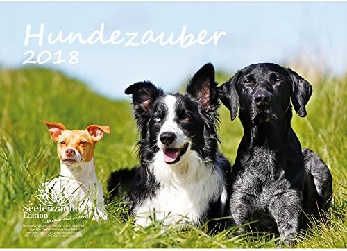 Premium Calendar 2018 · A4 · Dog – puppies – Animals – Magic – Gift Set with 1 Greeting Card – Christmas Card Edition and Soul Magic