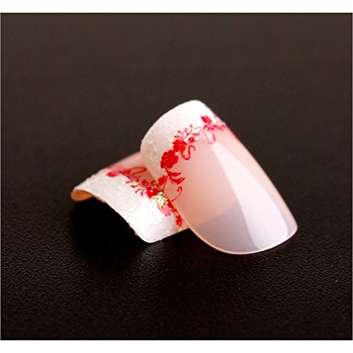 False Nails White French Manicure Tips Nail Art 24 Medium Full Cover UK