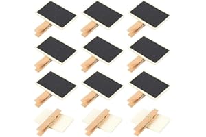 NIU MANG 24 Pack Mini Blackboard Clips Small Chalkboard Message Board for Memo, Party,Wedding,Bar, Food Label, Party, Valentine's Day
