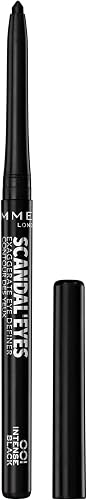 Rimmel London Scandal'eyes Exaggerate Eye Definer, Delineador de ojos automático, Tono 1 Negro