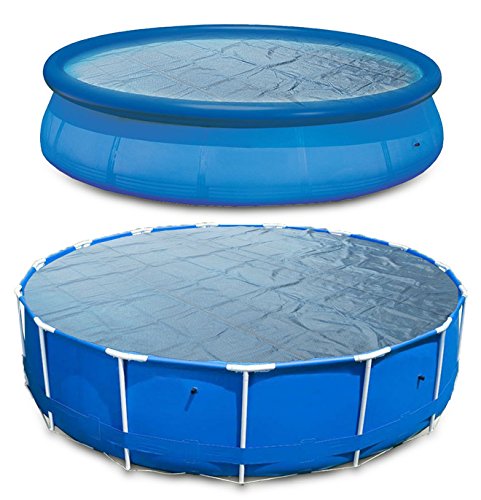 Miganeo® 549 cm Premium Solarplane schwarz/blau rund Poolheizung für pool - 3