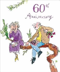 Karte Zum 60. Hochzeitstag – Witzig, Personalisierbar, Mit Umschlag, 13x18 Cm