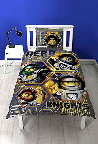Lego Nexo Knights Bettwäsche 2 tlg. 80×80 + 135×200 cm 100 % Baumwolle – deutsche Standard Größe – - 2