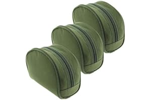 BESWORLDS 3 x NGT Green Polyester Carp Coarse Padded Green Fishing Tackle Reel Cases Set