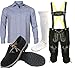 Produktbild ALL THE GOOD S 2 Trachtenset (Hose +Hemd +Schuhe +Socken) Bayerische Lederhose Trachtenhose Oktoberfest Leder Hose Trachten (Hose 54 Hemd 42/43)