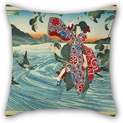 alphadecor Oil Painting Tsukioka Yoshitoshi, Japanese - The Demon Omatsu Murders ShirosaburÅ In The Ford Cushion Covers Best For Lounge Bench Couples Indoor Kids Girls Outdoor 18 X 18 Inches / 45