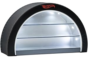 PALADONE Hot Wheels - Lámpara expositora oficial Mattel, estuche iluminado para 8 coches, pared rueda montable o independiente, regalo coleccionistas