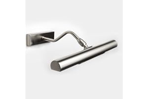 LIGHTS4LIVING Modern 28cm Picture Light in Brushed Chrome - LED Compatible