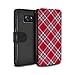 Price comparison product image STUFF4 PU Leather Case/Cover/Wallet for Samsung Galaxy S6 Edge/Tartan Picnic Pattern Collection red