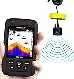 ★ Mostrar información de peces grandes, medianos y pequeños: la pantalla distingue automáticamente peces grandes, medianos y pequeños, mostrando la profundidad del agua, la temperatura del agua y el contorno del fondo, lo que le permite evaluar visualmente el tamaño de los peces y otra información en tiempo real desde la pantalla .