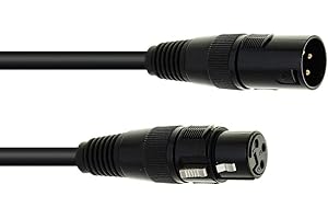 Eurolite 3022785K - Cable DMX (3 Pines, 5 m), Color Negro