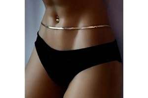 Zookey Metal Belly Chain Gold Snake Bone Waist Chain Metal Herringbone Body Chains Belt Bikini Body Chain Jewellery for Women and Girls