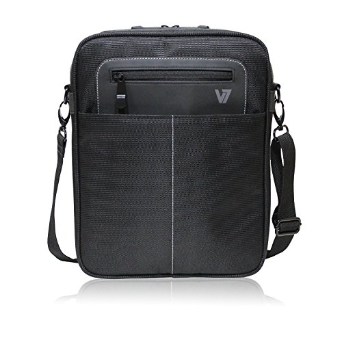 V7 CMX3-9E Cityline Vertical Messenger Tasche für Apple iPad/Tablet bis 25,6 cm (10,1 Zoll), schwarz