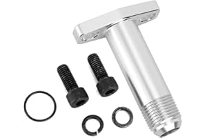 AKOZON Flangia di Scarico Ritorno Olio Turbo, Flangia di Ritorno Scarico Olio Turbo in Alluminio 10AN Sostituzione Adatto per Garrett/HKS GT2560 GT2530 GT2860