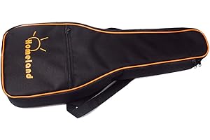 Alnicov Borsa per ukulele da 600D, fino a 24 pollici, design resistente all'acqua, borsa per ukelele tenore nero