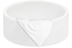 MEOGETY Ball Pits Cover for Toddlers, Baby Ball Pit Protector, Washable Foam Ball Pit Cover Standard Size 35.4 inch x 11.8 inch x 1.96 inch for Kids, Dogs, Pets (Cover Only, White)