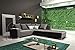 Produktbild Ecksofa Cardo mit Ottomane rechts in Webstoff grau - Abmessungen: 230 x 300 cm (B x T)