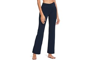 BALEAF Pantaloni da Yoga Donna Pantaloni Campana Donna con Vita Alta Tasca Interna Tanspirante Comodo Pantaloni Sportivi a Casa