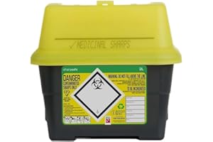 Sharpsafe 2 Litre 5th Generation Yellow/Grey -Sharps Bin Clinical Waste Disposal