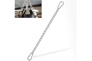 MEIXI Aoligei Cadena con Dos mosquetones para Silla Colgante y Hamacas de Colgar, con una Cadenas de Acero Inoxidable 304,Capacidad de 250 KG