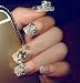 24 PCs Wedding Beautiful Style Makeup Set DIY 3D Design False Nails, Nude Color