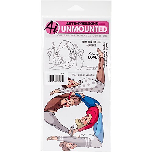 Art Impressions Girlfriends Cling Rubber Stamps 10X4.5-Lots Of Love by Art Impressions