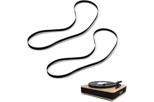 DHWEKU 2 pcs schwarzen 200 mm Plattenspieler Antriebsriemen, Ersatzgürtel aus Gummi für Recorder- und Plattenspieler-Teile, für Plattenspieler, geeignet für Arten von Plattenspielern mit Riemenantrieb