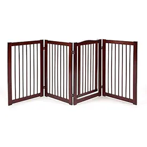 Primetime Petz 360 Configurable Dog Gate with Door - Indoor Freestanding Walk Through Wood Pet Gate