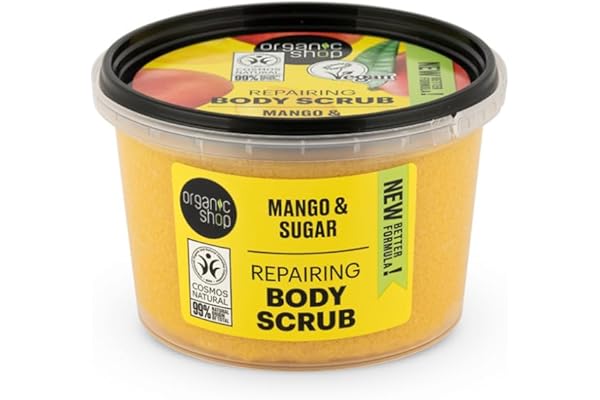 Organic Shop Gommage Corps Réparateur Mangue et Sucre, 250 ml