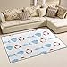 Produktbild bennigiry Home modernes Marine Cartoon Lifeline Bereich Teppiche 1 "17,8 cm X 2 '15,2 cm modernes rutschfesten Fußmatten Teppich für Wohnzimmer Esszimmer Schlafzimmer Flur Büro einfach zu reinigen footcloth, mehrfarbig, 31 x 20 inch