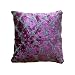 Home Decor Plush Plaid Pillow Cover Sofa Cushion Cover Hidden Zipper Closure 18" x 18" (45CM X 45CM) (Purple)