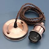 lampenfassung kabel seitlich Edison Retro hängende Lichter, Deckenmontage, befestigt zwei Schrauben der Blechteile, und verwenden Sie dann die Deckel Mutter, um die Deckenabdeckung zu befestigen.