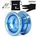 Produktbild Magic Yoyo T8 Shadow Entgegenkommende Yoyos Professionelle Yo-Yos Toy Metall Yo Yo mit Jojos Pouch Jo-jo Glove Jo Jo 5 Strings für Kinder (Blau)