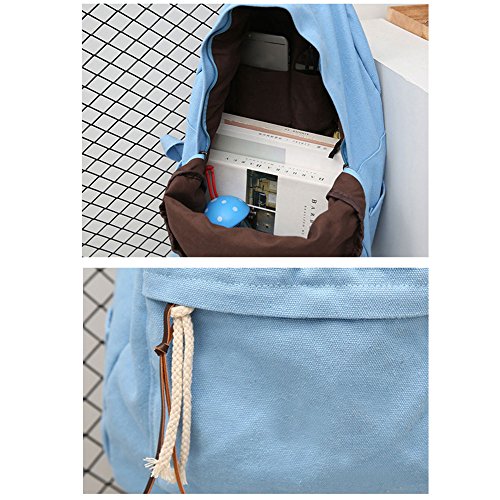 aizhe 2017 New Style Simple Rucksack Farbe Bag Fashion Casual Leinwand BAG Schule Rucksack grün Grün 2 Medium - 3