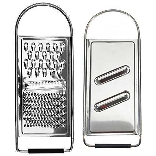 COM-FOUR 2er Set - Universalreibe und Gurkenhobel aus Edelstahl