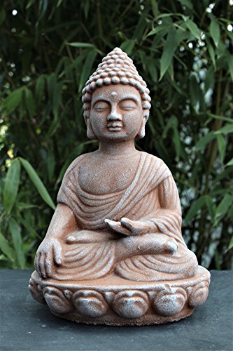 Steinfigur Buddha - Terrakotta, Figur, Statue, Deko, Garten-figur, Stein, Frostsicher
