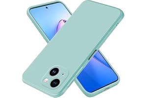 EASSGU Coque pour iPhone 15 Plus (6.7" inches), Étui en Silicone TPU Souple - Cyan Clair