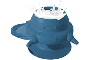 Teksome Cachorros para múltiples Cachorros - Alimentadores estación enfermería Silicona para Cachorros,Cuencos Lactancia Silicona con Ventosa y 4 tetinas para Conejos