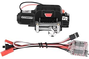 DILWE Treuil de voiture RC Crawler avec système de contrôle électrique en métal Accessoire pour 1/10 voiture tout-terrain de Traxxas HSP RC 4WD